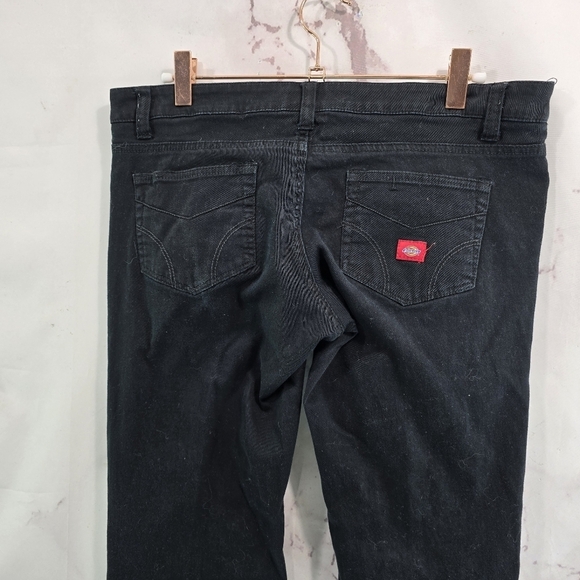 Dickies Jeans Women 9 X 30 Black Bootcut Flare Wide Y2K Pant Grunge Workwear - Picture 6 of 11
